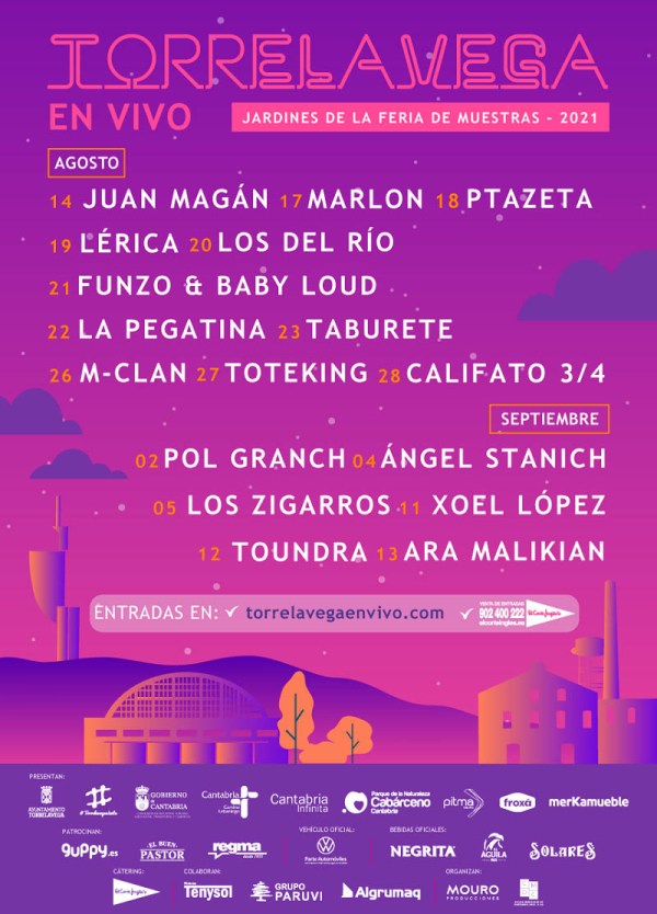 Festival Torrelavega en Vivo 2021. Programa, horarios, entradas