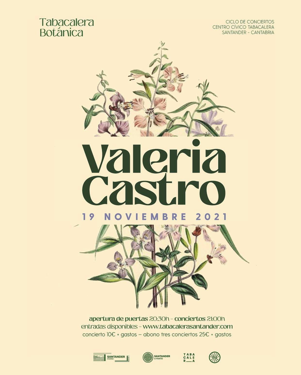 Concierto de VALERIA CASTRO en Santander – Tabacalera Botánica 2021