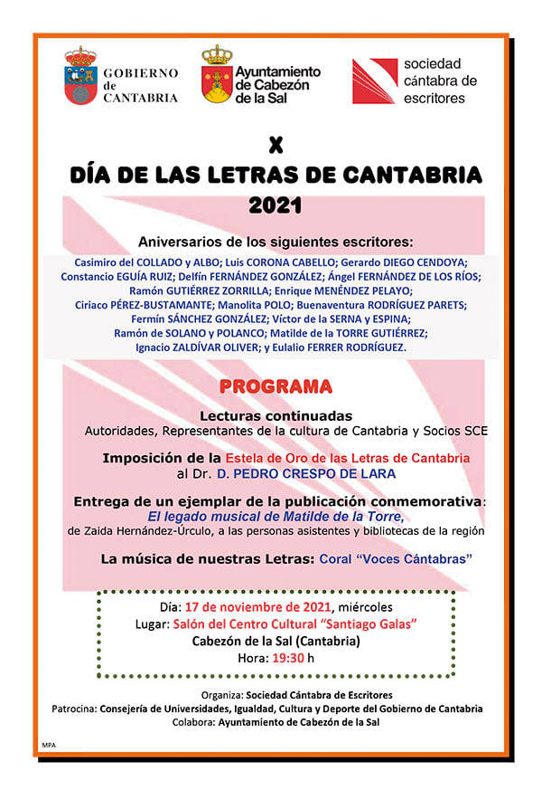 X Día de las Letras de Cantabria