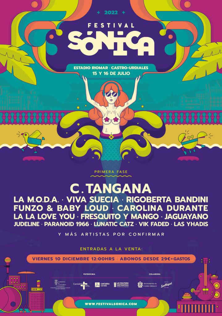 Cartel Festival Sónica 2022 en Castro Urdiales (Cantabria)