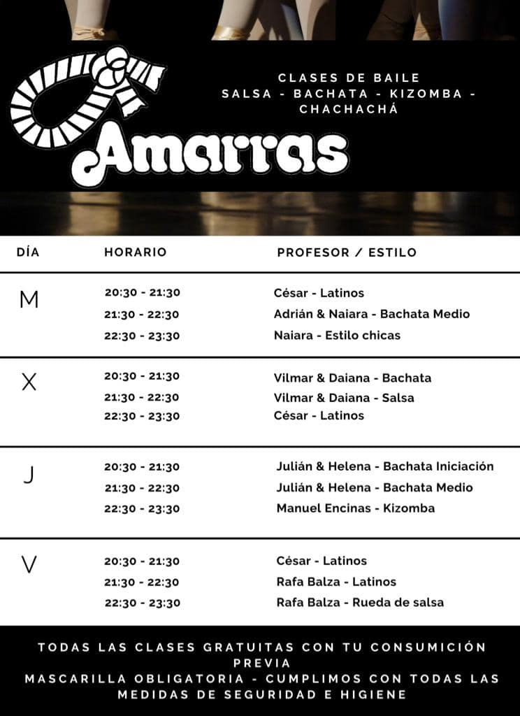 Clases de baile GRATIS en la Discoteca Amarras de Santander