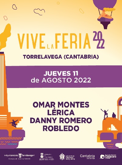 Concierto de Omar Montes – Lérica – Danny Romero – Robledo en Torrelavega