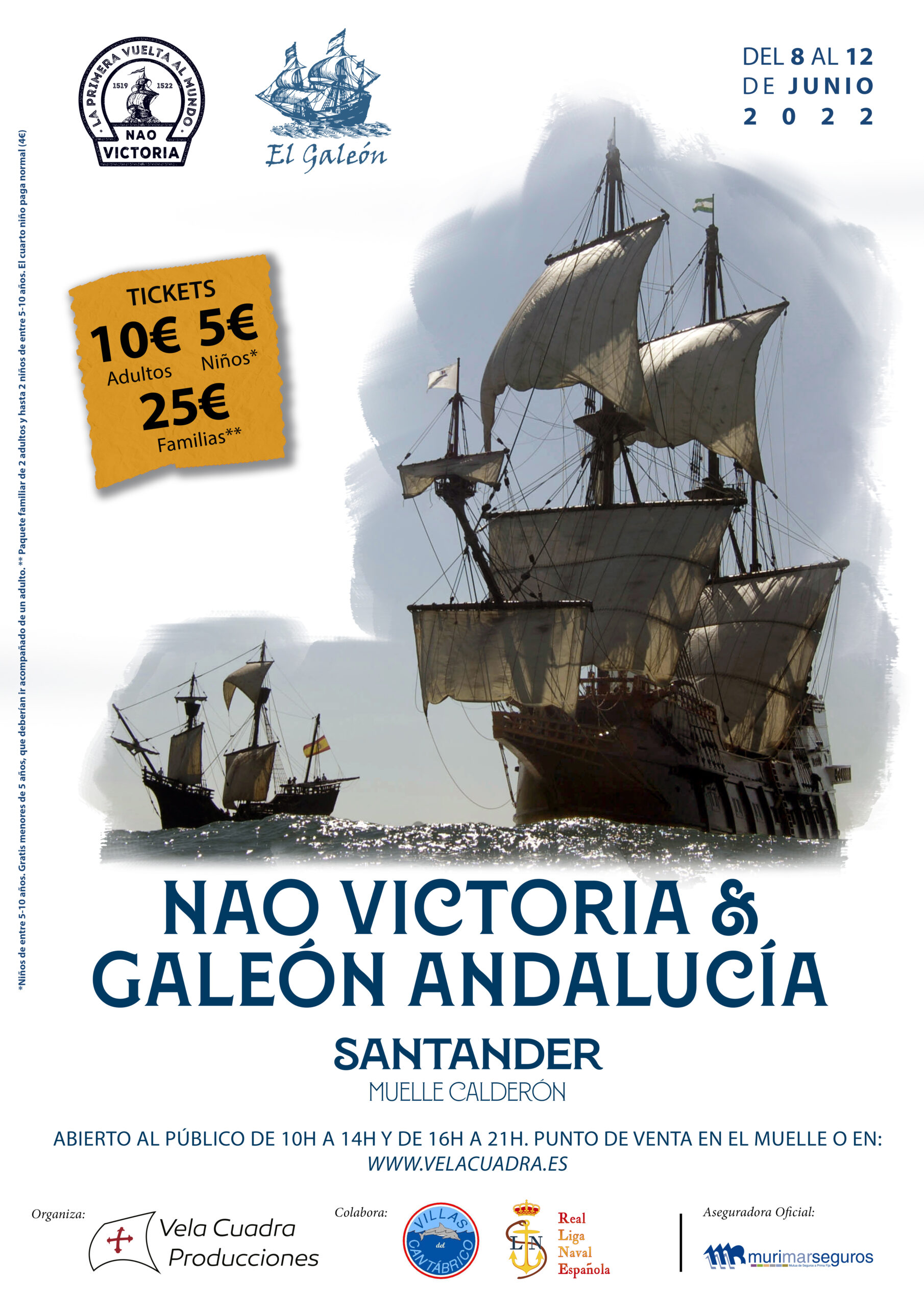 Nao Victoria y Galeón Andalucía en Santander