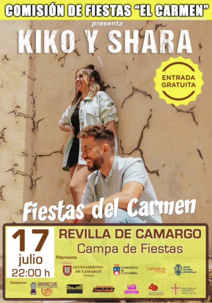 Concierto de Kiko y Shara en Cantabria - Fiestas del Carmen 2022
