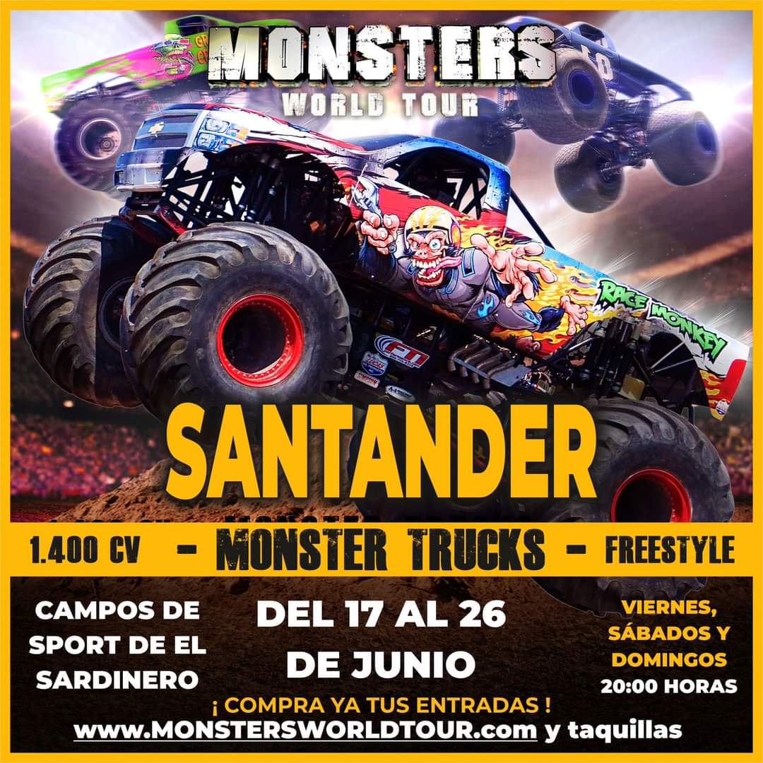 Monsters World Tour – Monster Trucks en Santander 2022