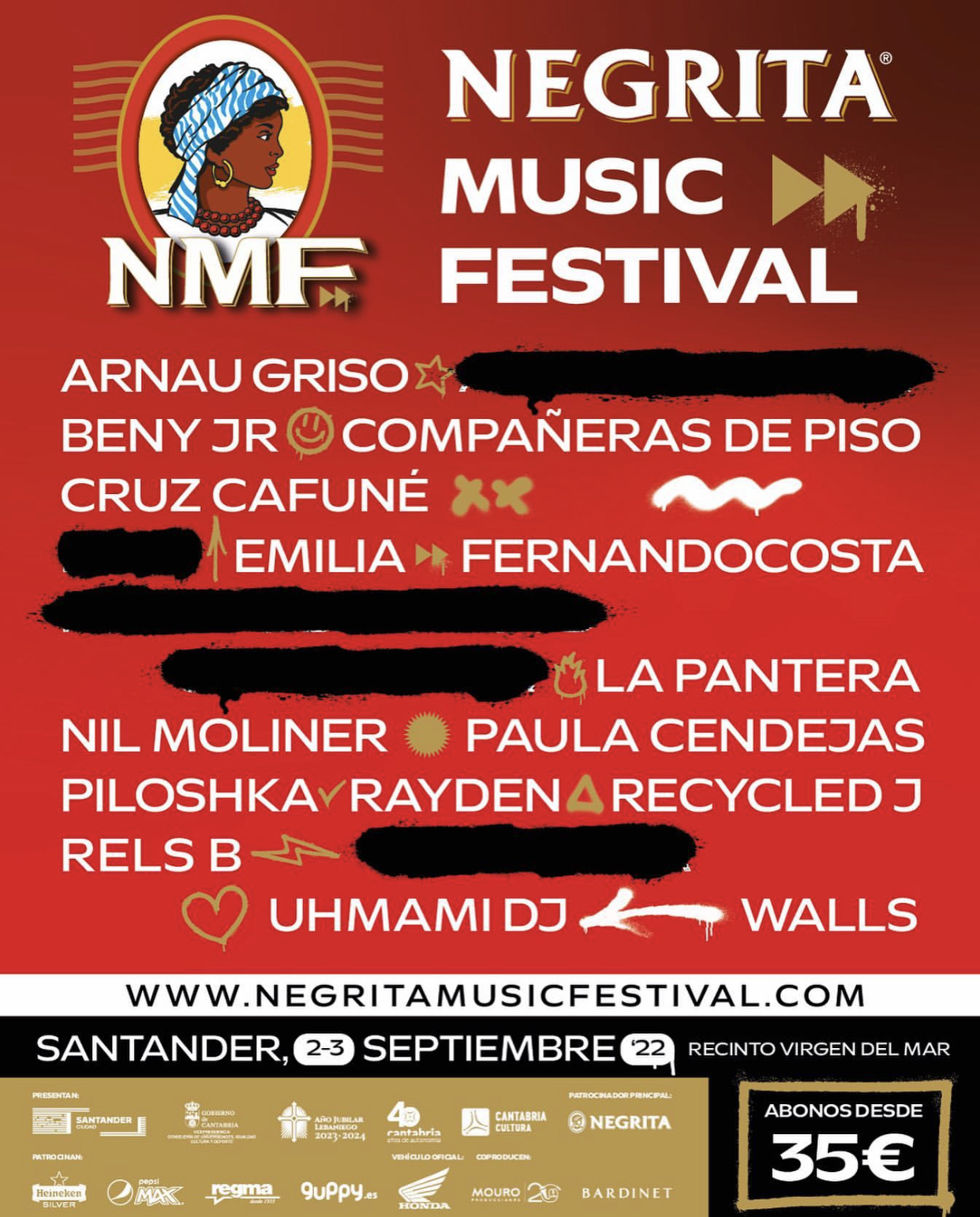 Negrita Music Festival 2022 – Santander: Entradas, horarios
