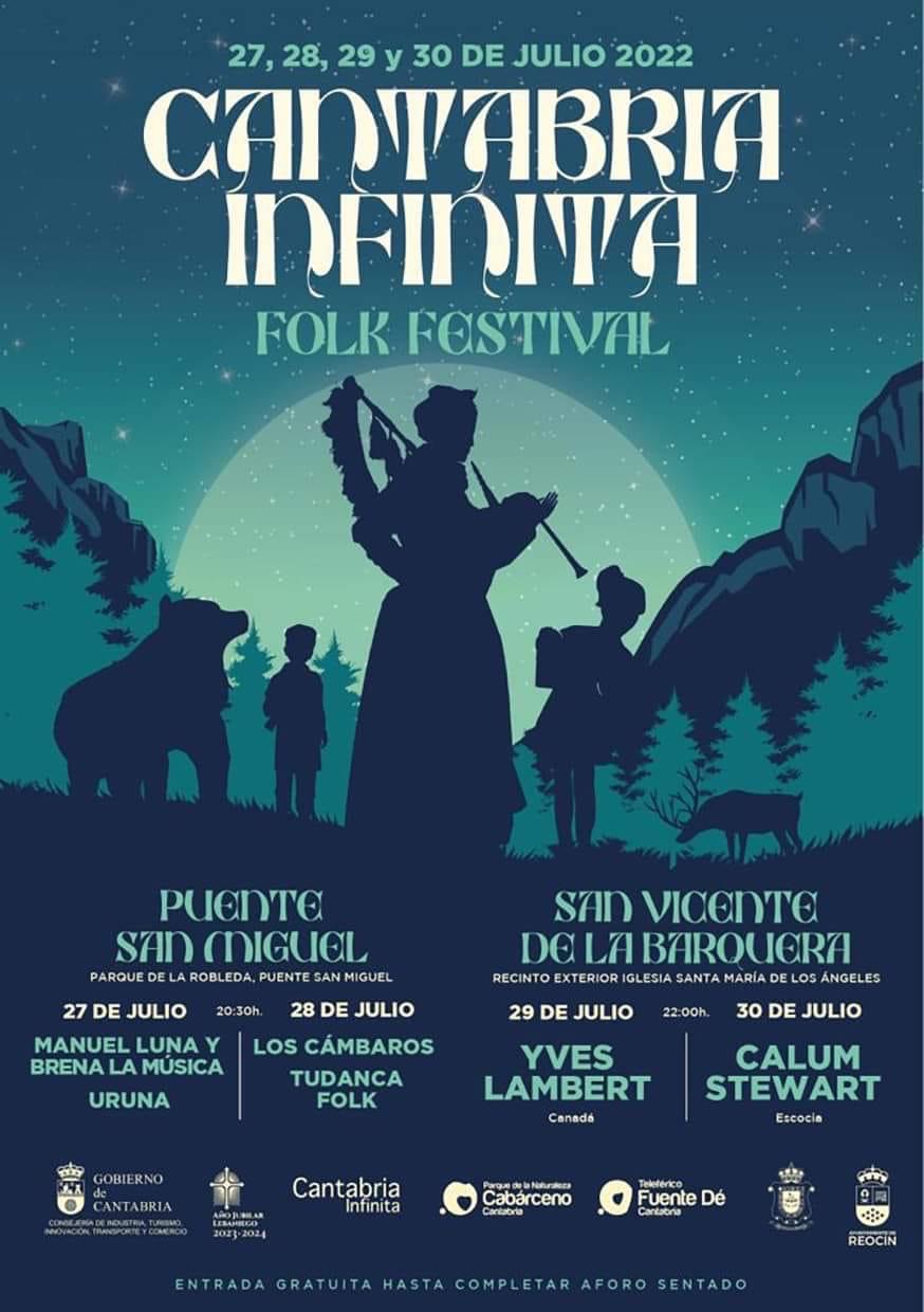 Cantabria Infinita – Folk Festival 2022 – Horarios y entradas gratuitas