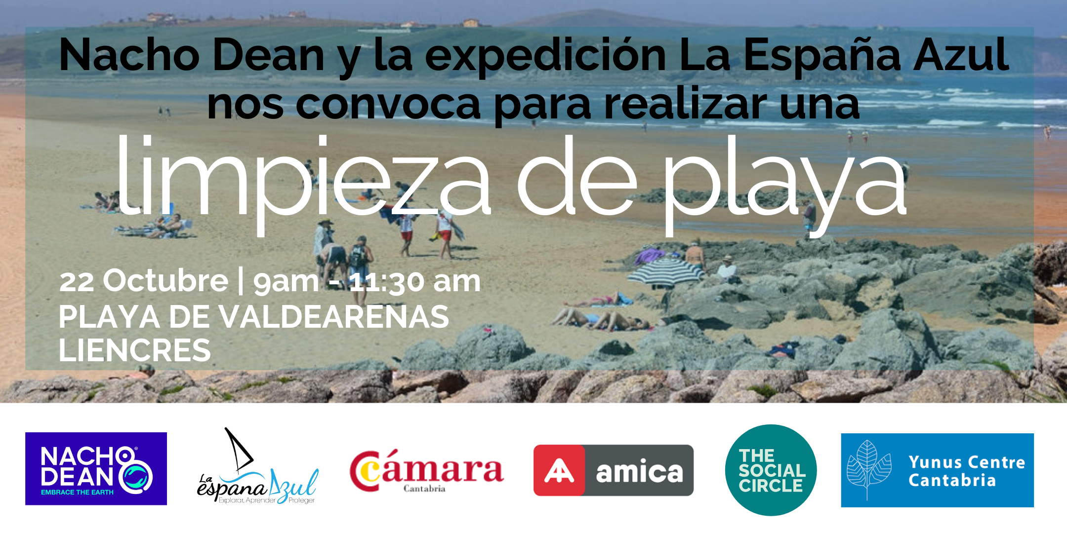 Limpieza de Playa de Liencres con Nacho Dean y la Expedición La España Azul