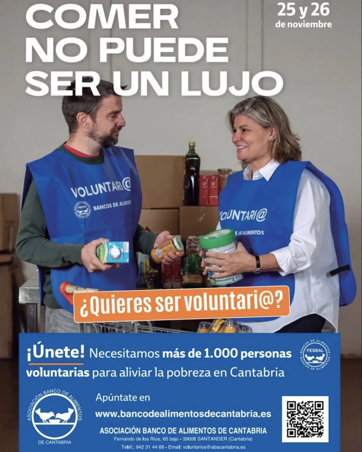 Voluntarios para la Gran Recogida 2022 en Cantabria