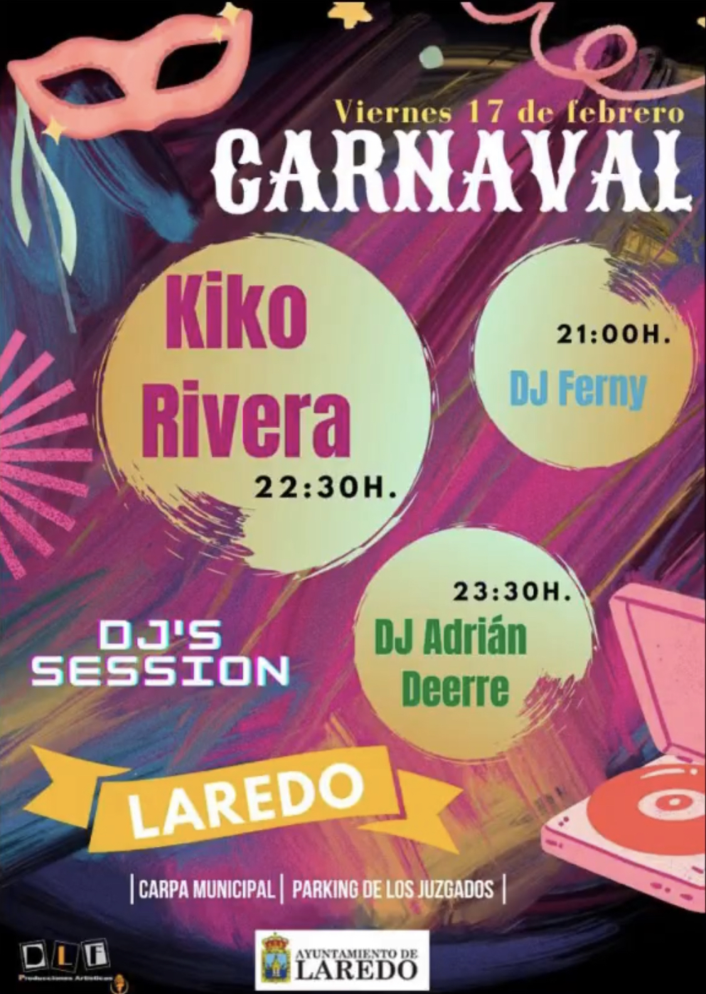 Fiesta con DJ Ferry, Kiko Rivera y DJ Adrian Deerre – Carnaval de Laredo 2023