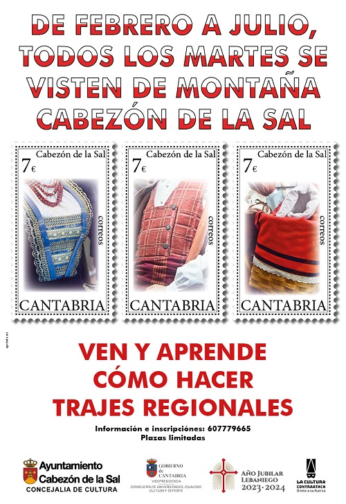 Taller de trajes regionales de Cantabria en Cabezón de la Sal