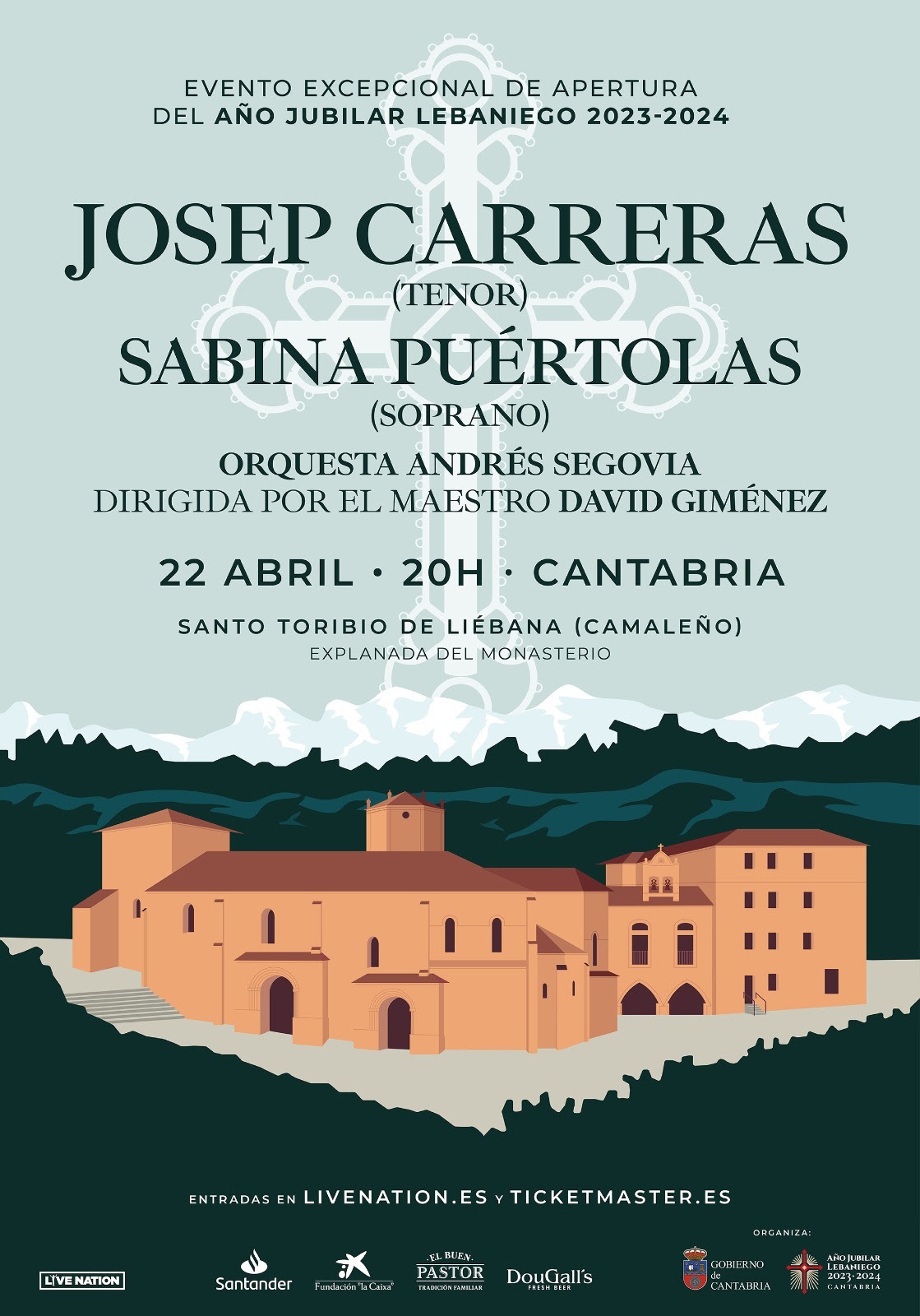 Concierto de Josep Carreras en Santo Toribio de Liébana - Inauguración del Año Jubilar Lebaniego