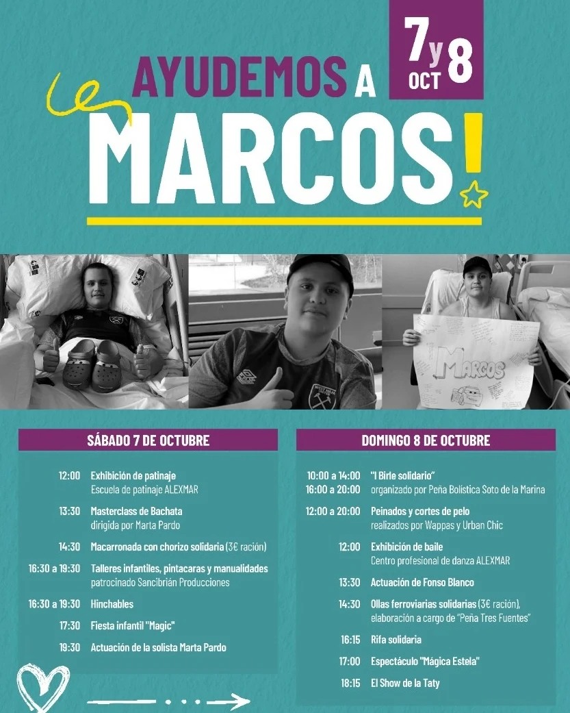 Evento solidario «Ayudemos a Marcos Muñoz» en Bezana
