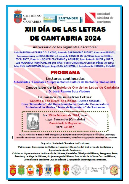 XIII DÍA DE LAS LETRAS DE CANTABRIA 2024