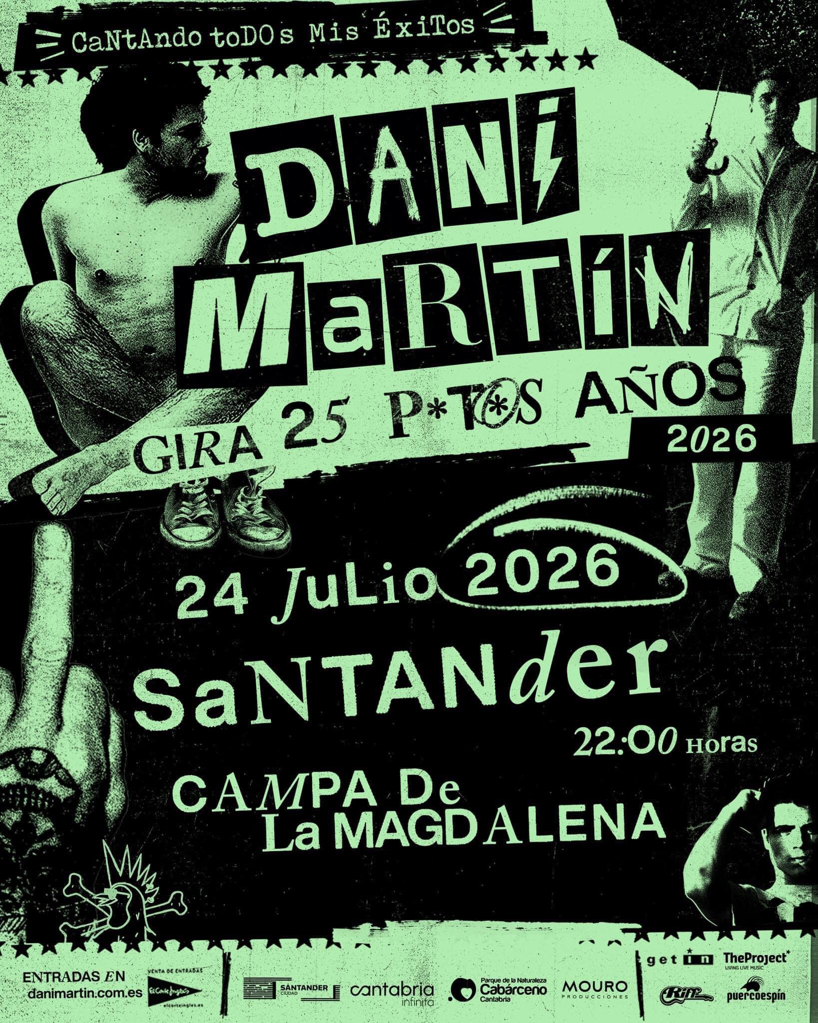 Concierto de Dani Martin en Santander 2026 – Gira 25 P*t*s Años