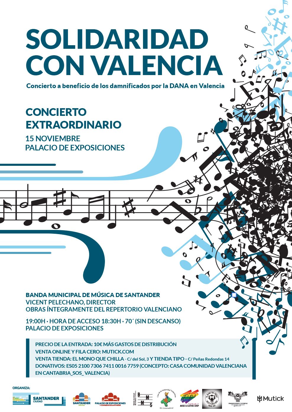 Concierto Solidario de la Banda de Música de Santander a Favor de Valencia