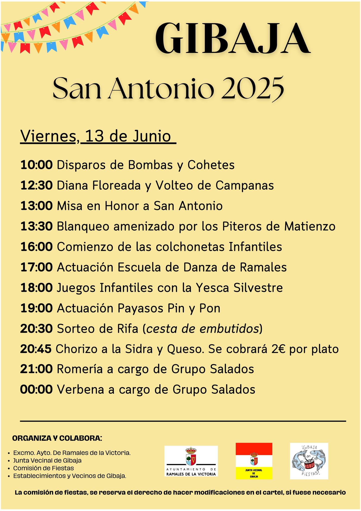 Fiestas de San Antonio en Ramales de la Victoria 2025