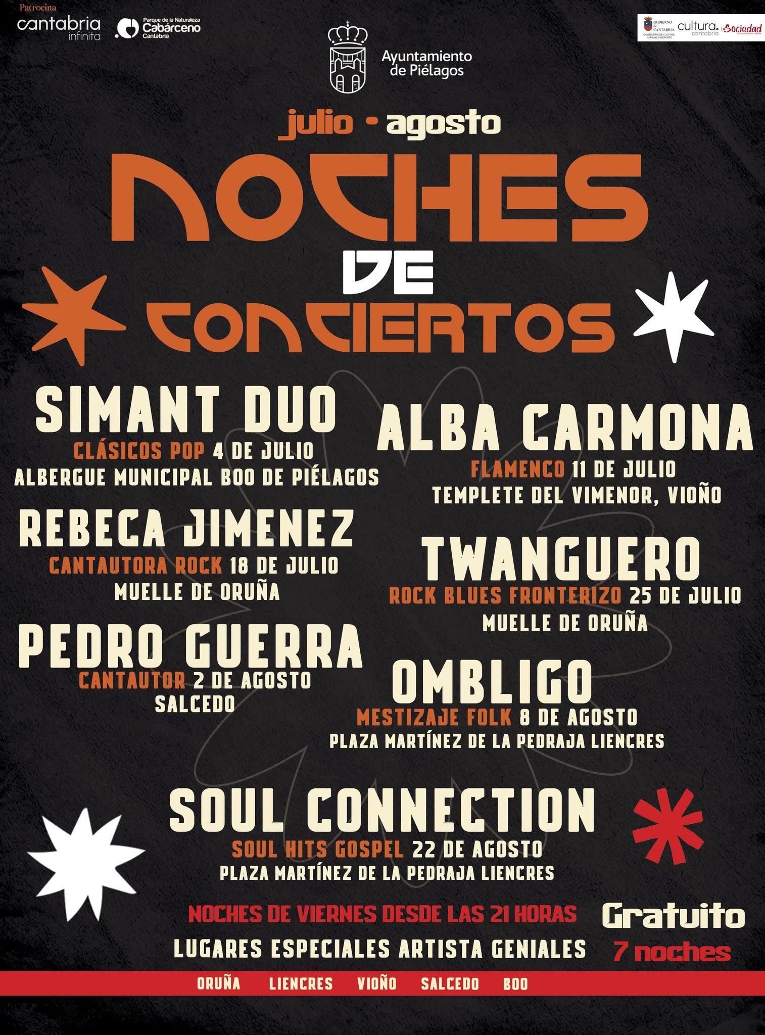 Noches de Conciertos en Piélagos 2025