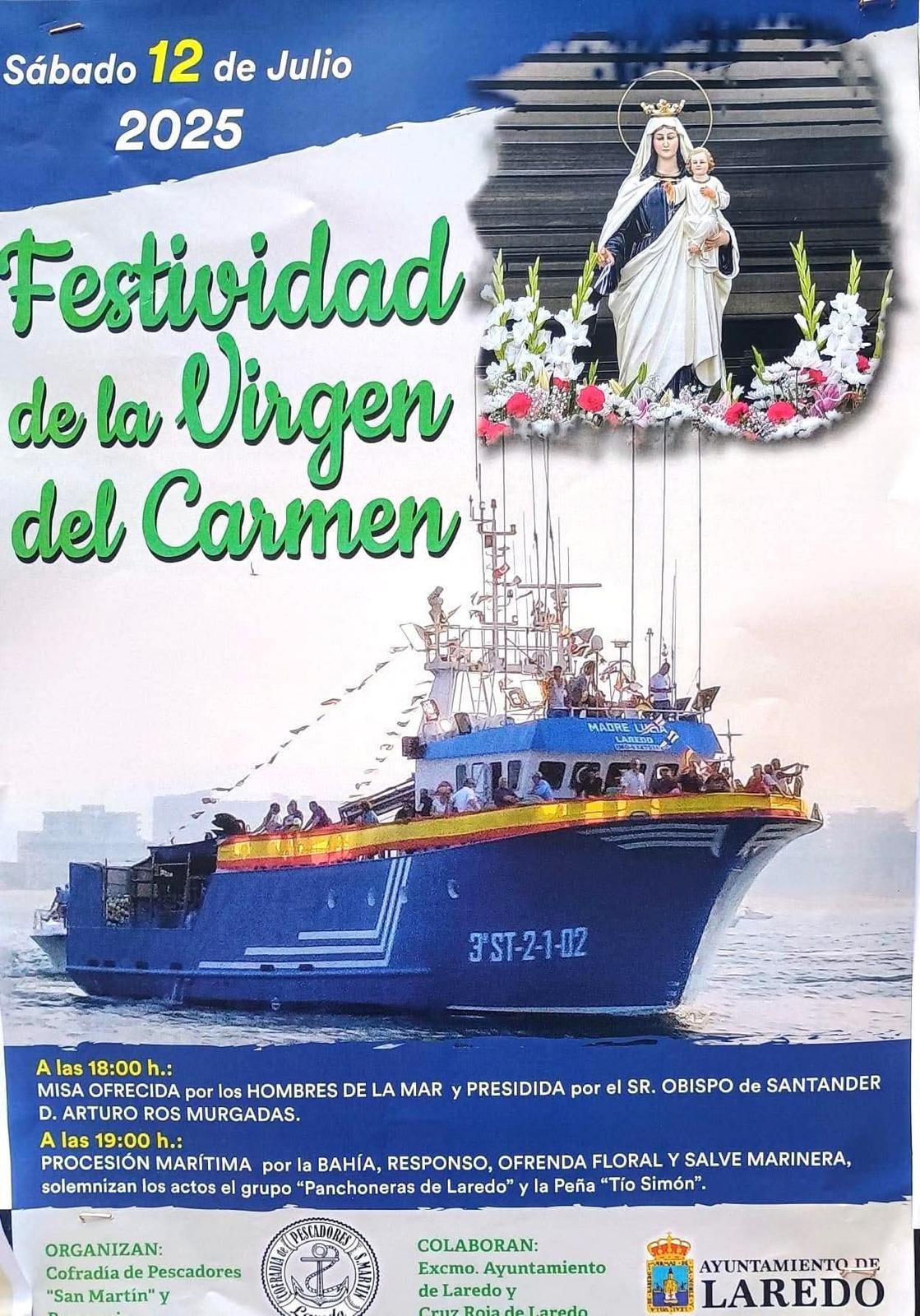 Virgen del Carmen en Laredo 2025