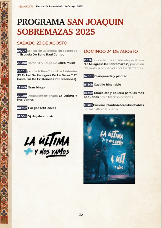 Fiestas de San Joaquín 2025 – Sobremazas, Medio Cudeyo