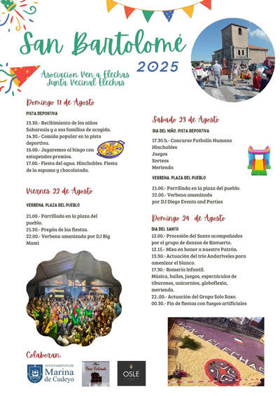 Fiestas de San Bartolomé 2025 en Elechas, Marina de Cudeyo
