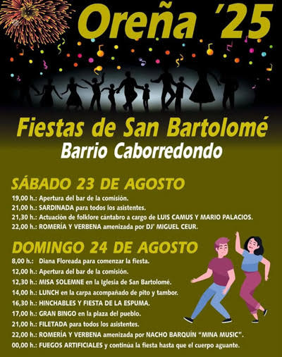 Fiestas de San Bartolomé 2025 en Oreña