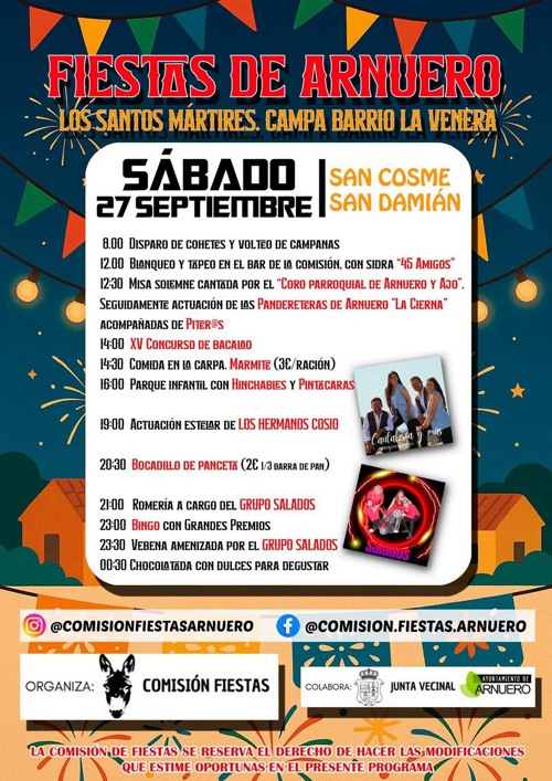 Fiestas de San Cosme y San Damián en Arnuero 2025