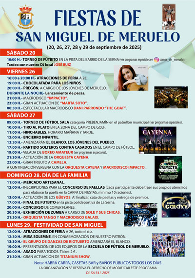 Fiestas de San Miguel 2025 en Meruelo
