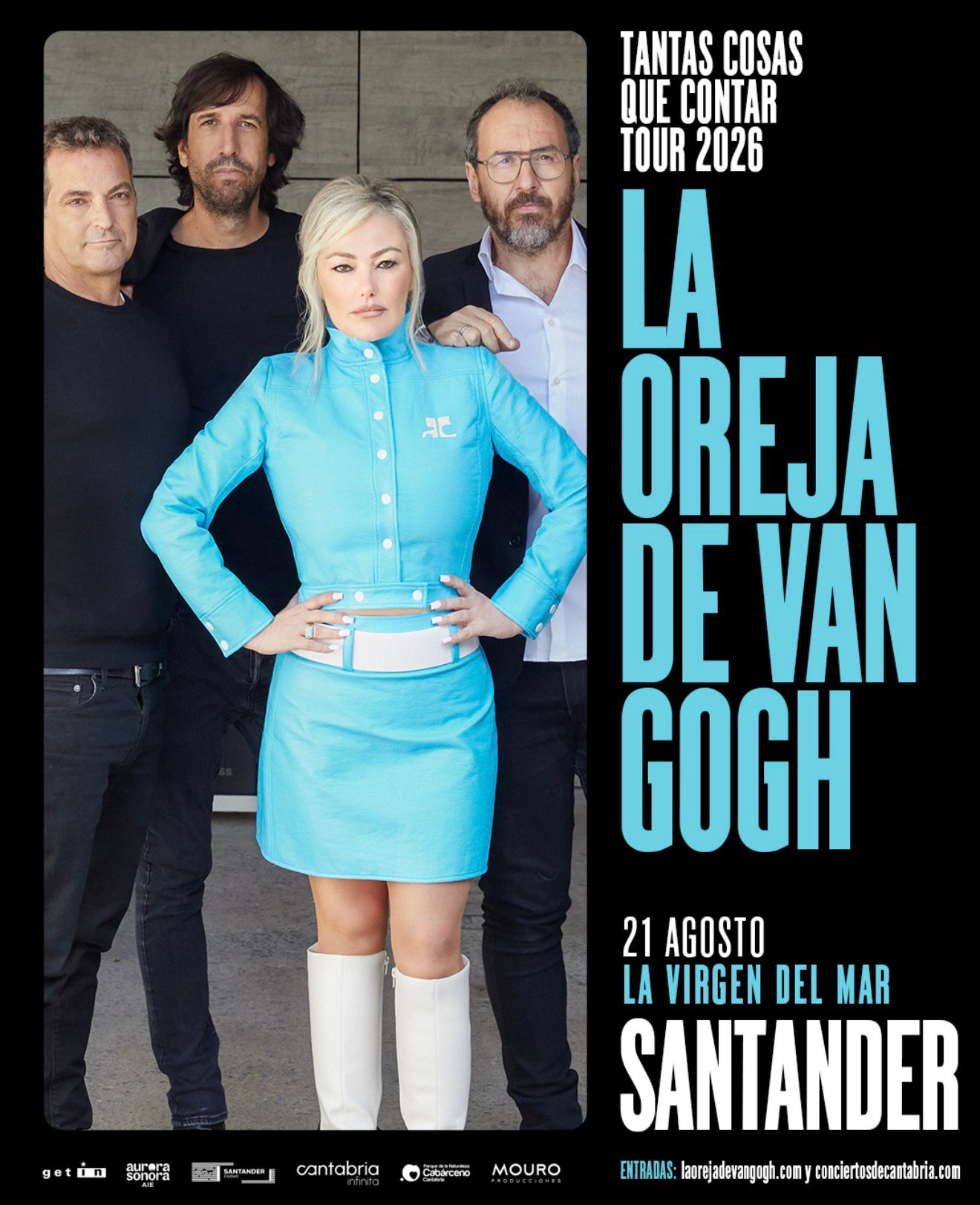 Concierto de La Oreja de Van Gogh en Santander 2026 – Horarios y entradas