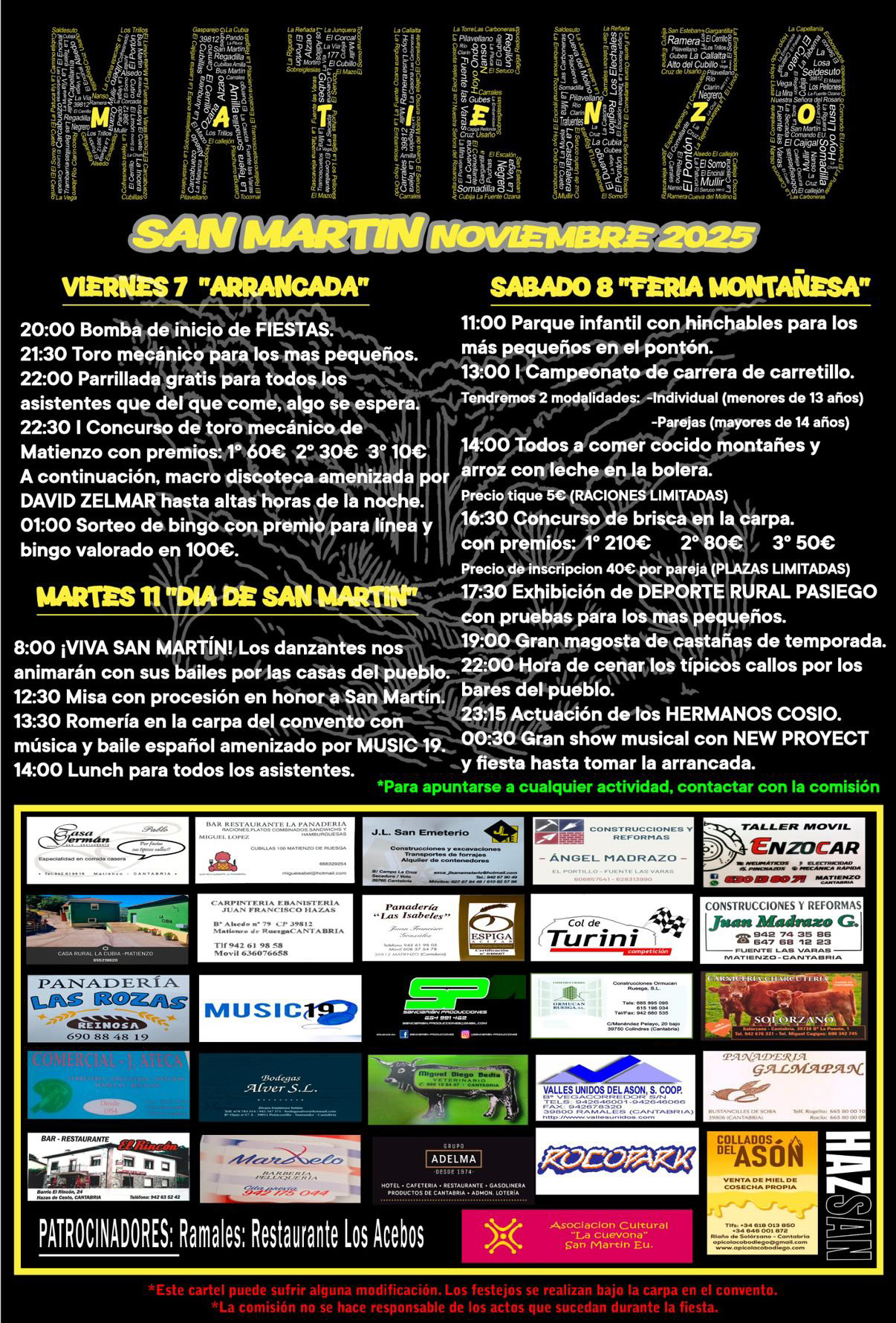 Fiestas de San Martín 2025 en Matienzo