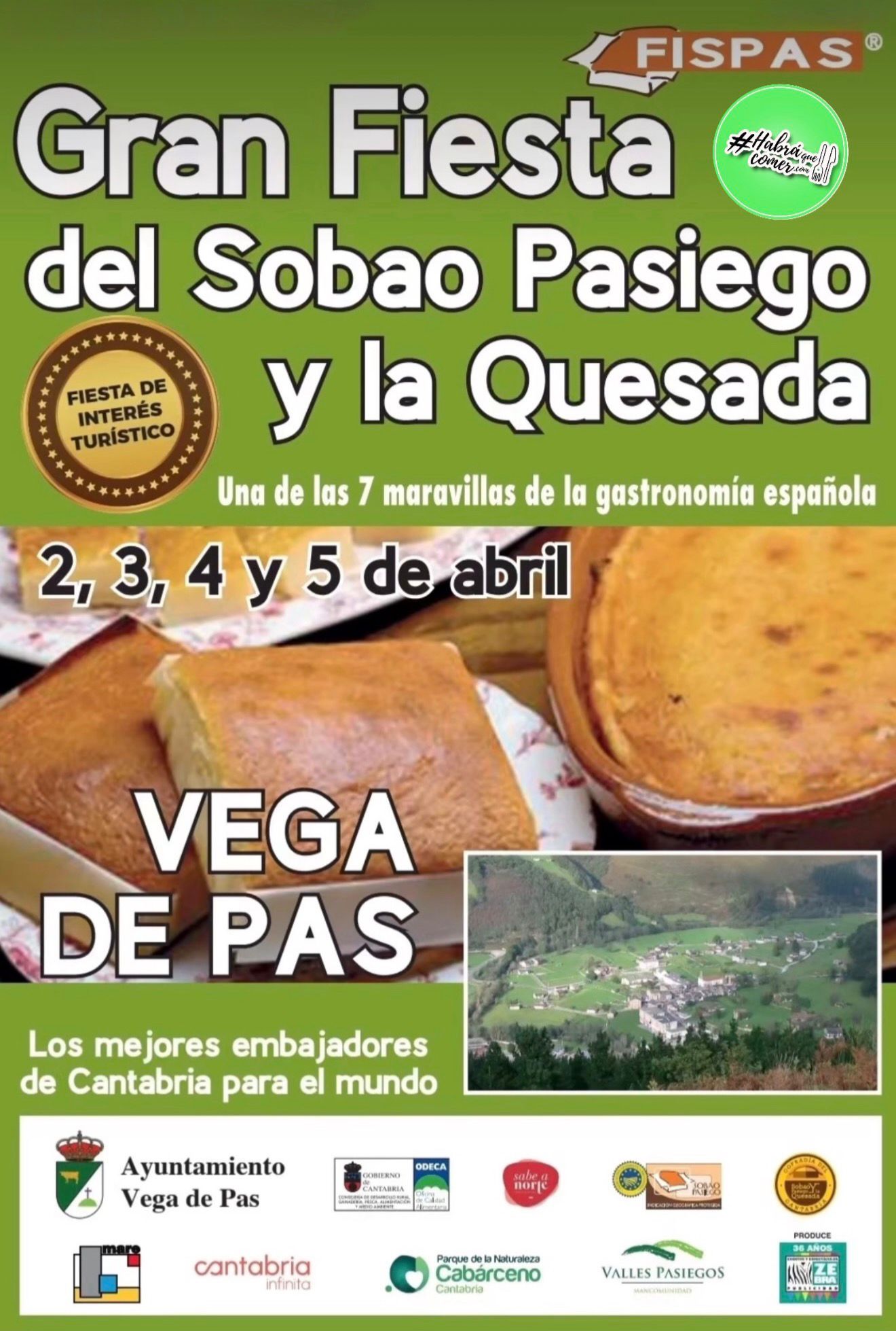 Fiesta del Sobao Pasiego y la Quesada 2026 en Vega de Pas