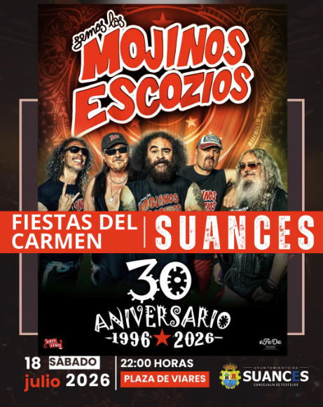 Concierto de Mojinos Escozíos en Suances 2026 – Fiestas del Carmen